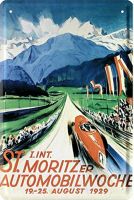 Blechschild-ST. MRITZ-AUTOMOBILWOCHE1929