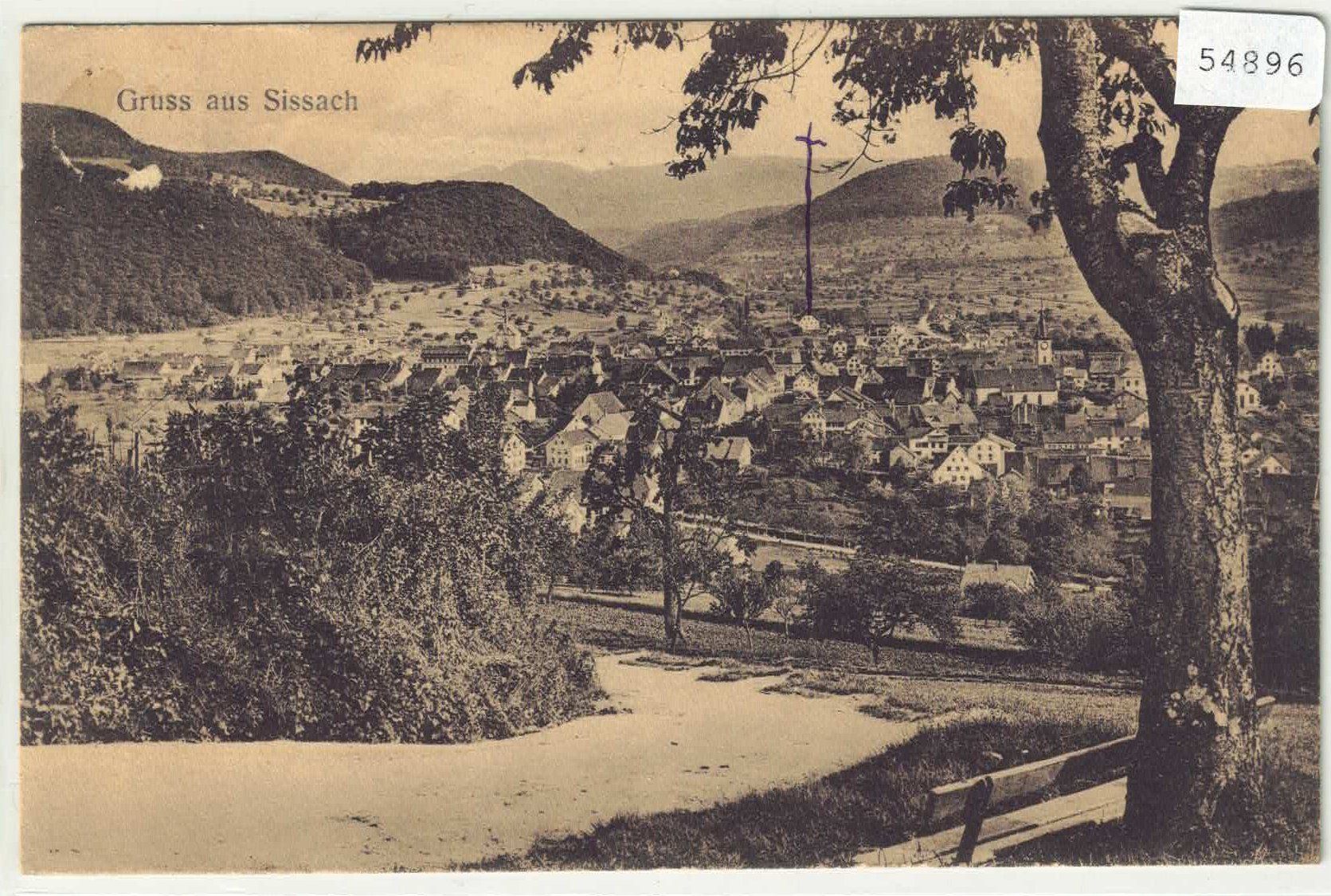 Cartoline postali: Gruss aus Sissach – Difettoso da Ettingen venduto da Kartenplanet