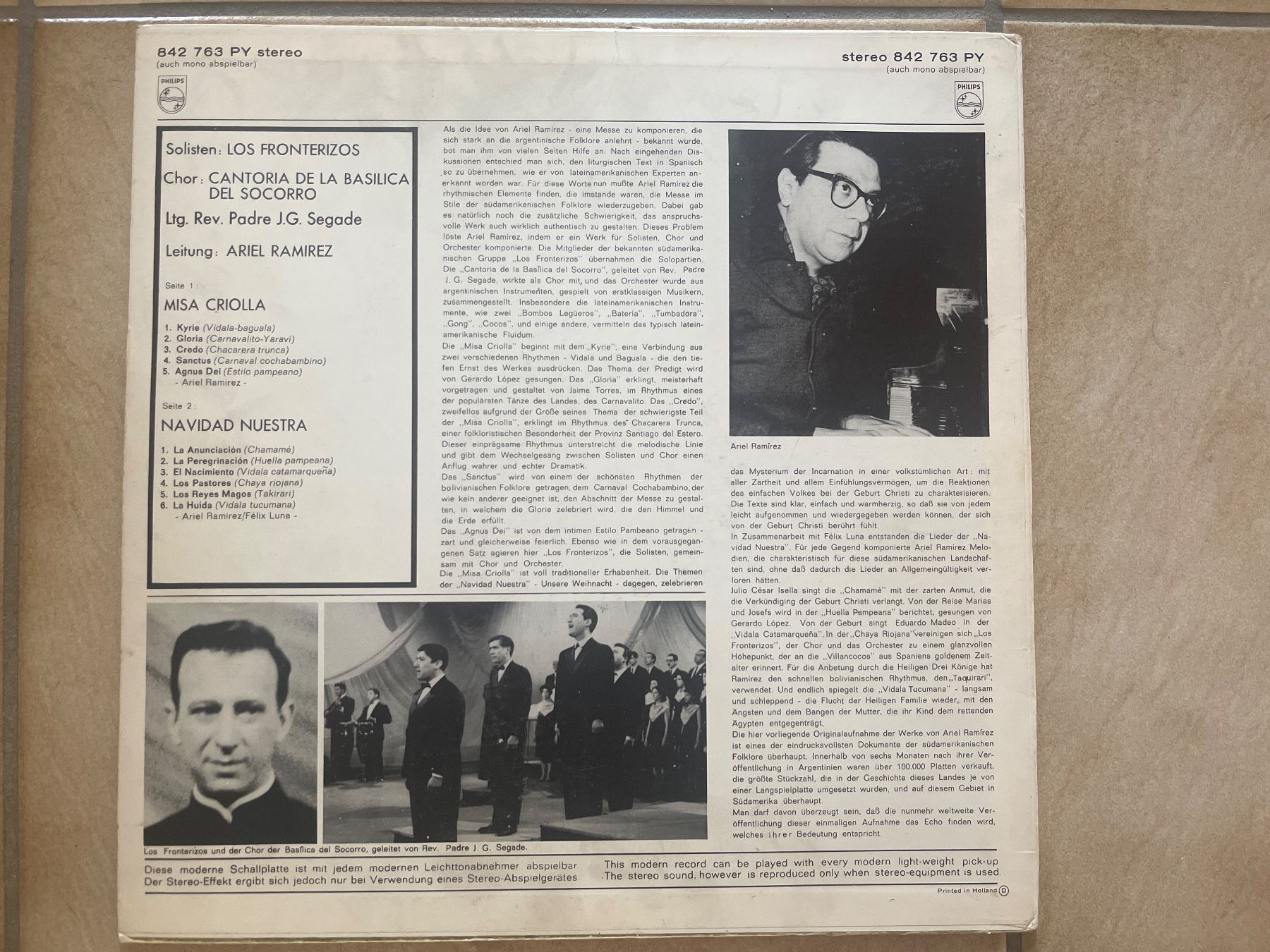 Dischi in vinile: Vinyle 33t. Ariel Ramirez - Misa Criolla 842 763 PY – Usato da Vernayaz venduto da Darkfrost 1