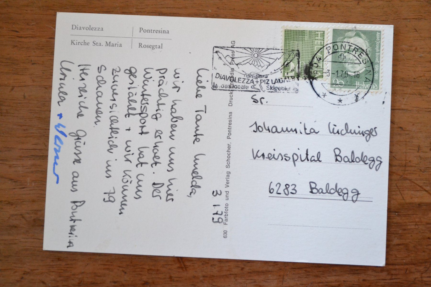 Cartoline postali: AK Pontresina GR – Usato da Beinwil am See venduto da kajak55 1