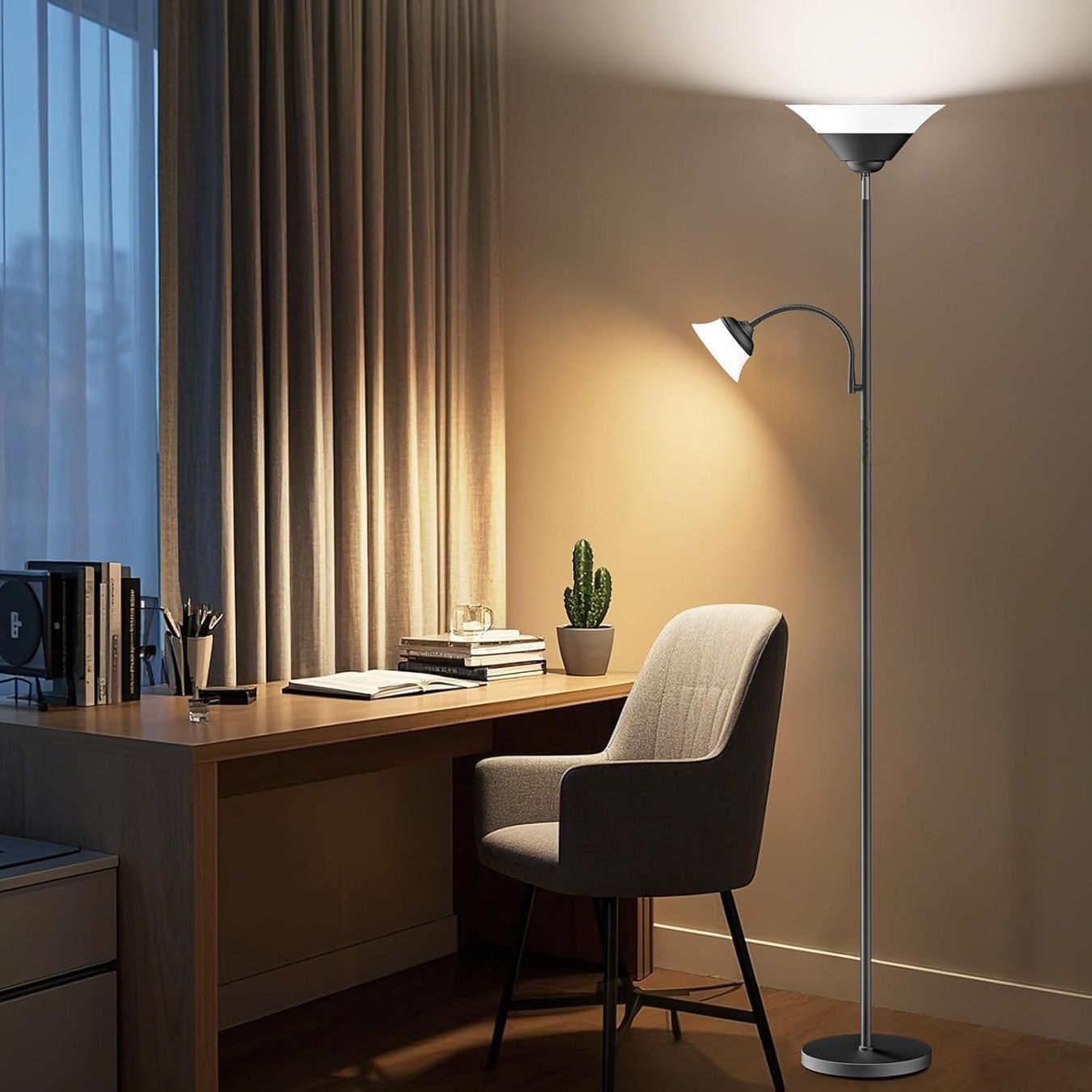 Lampade: LED Stehlampe dimmbar Deckenfluter Leselampe 34W – Nuovo e nell'imballaggio originale da Schaffhausen venduto da tra_6j5m 6