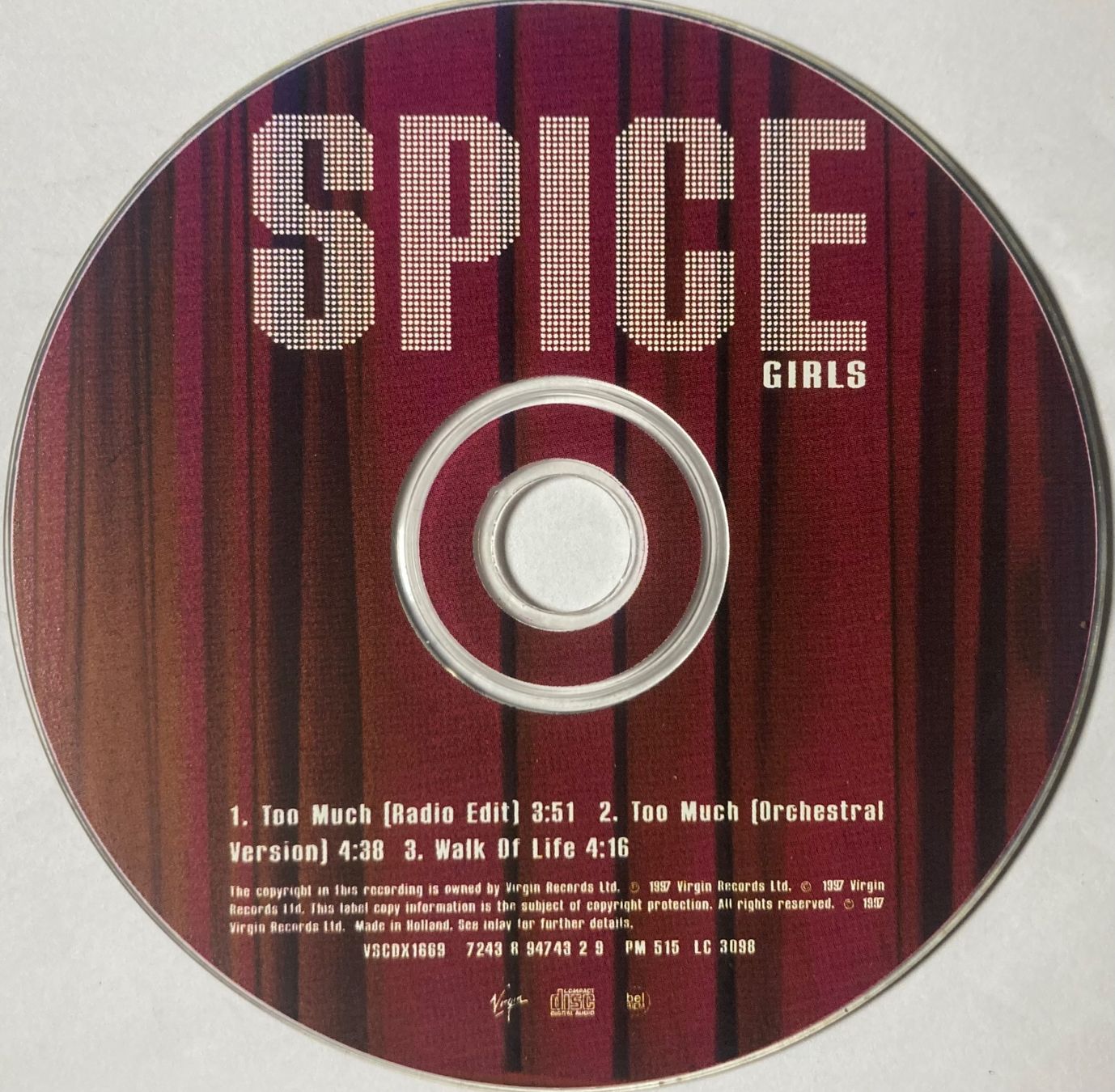 CD: SPICE GIRLS - TO MUCH – Usato da Poliez-Pittet venduto da Newtown-Records 1