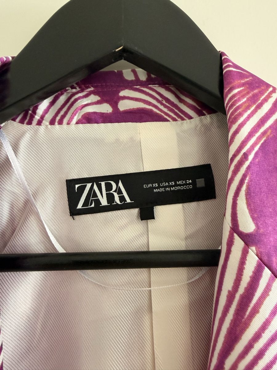 Zara Completi & Tailleur: Blazer ZARA violet white green pattern size XS new – Nuovo (secondo la descrizione) da Meilen venduto da tan_v628 1
