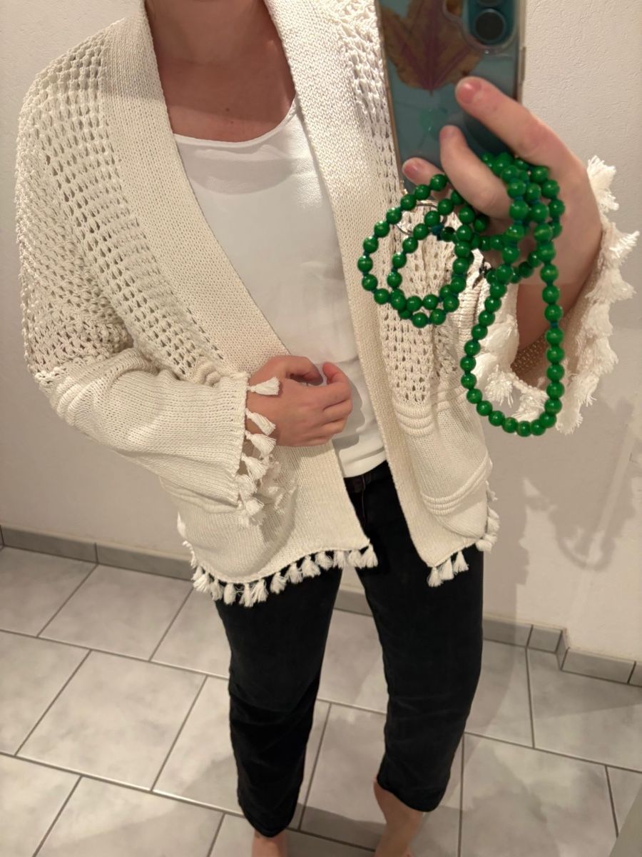 Mango Jacken: Weisser Boho-Cardigan Mango – Neu (gemäss Beschreibung) aus Bonstetten von Moma10 3