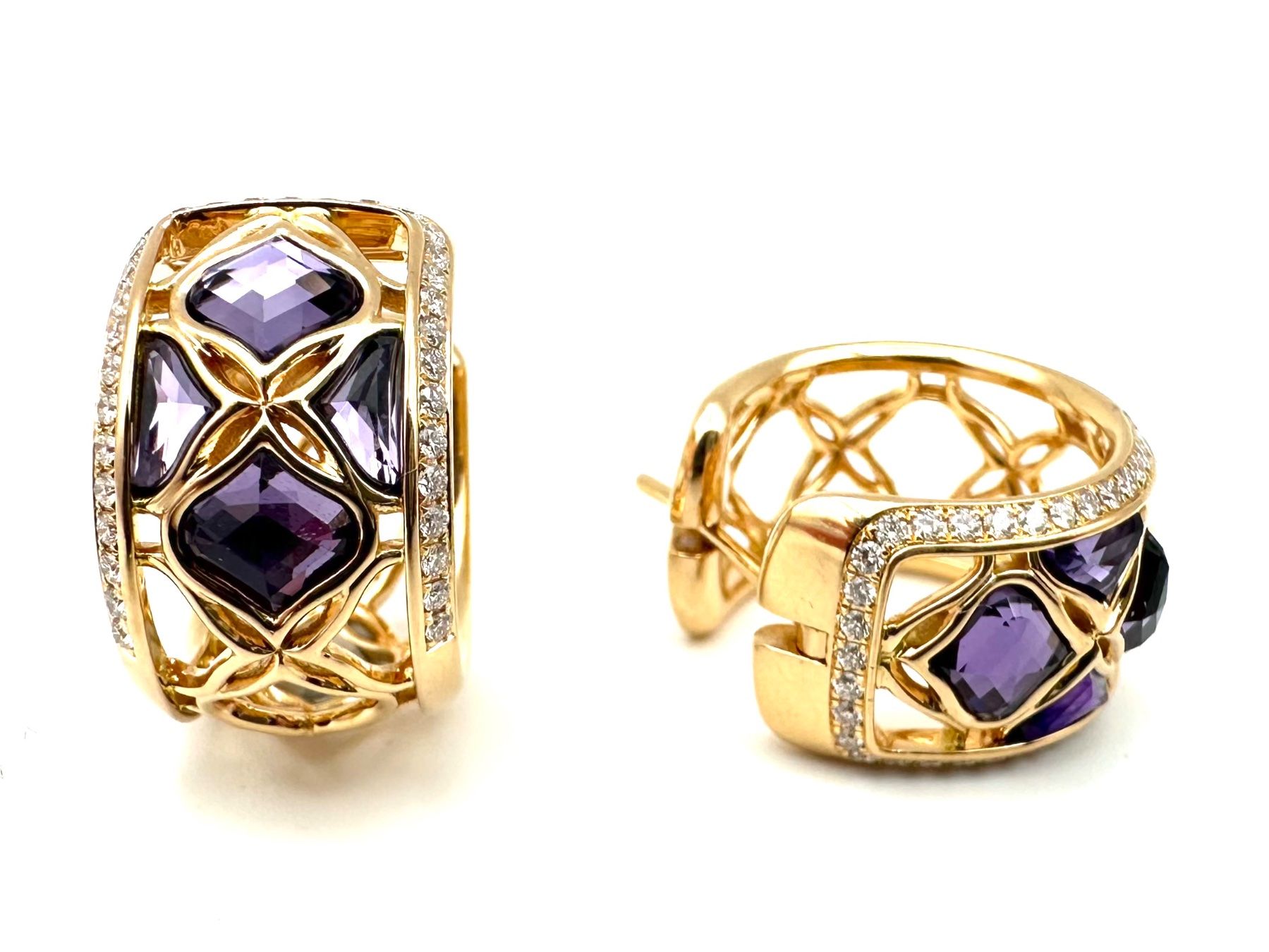 Chopard Ohrringe & -stecker: CHOPARD. Créoles "Impériale", or rose, améthyste et diamants – Gebraucht aus Renens VD von Diademe.sarl 4