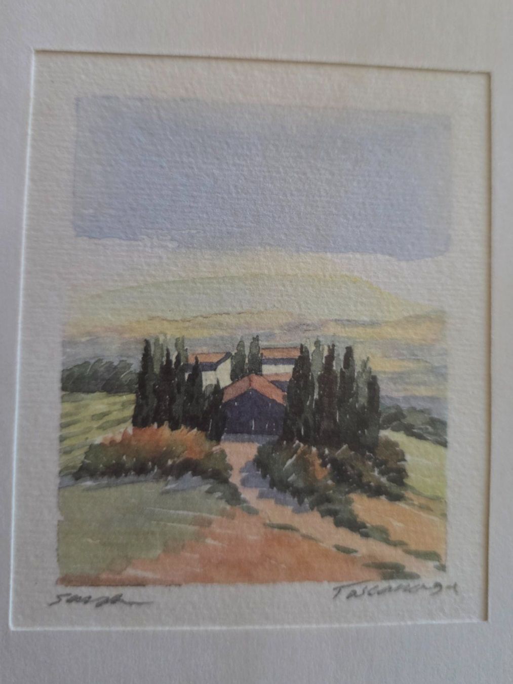 Dipinti: Bild feines Aquarell Gemälde Toscana 1994 – Usato da Walterswil BE venduto da Lonitti