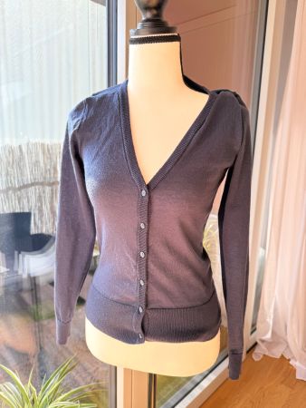 Dunkelblaue Strickjacke, Cardigan, Grösse xS