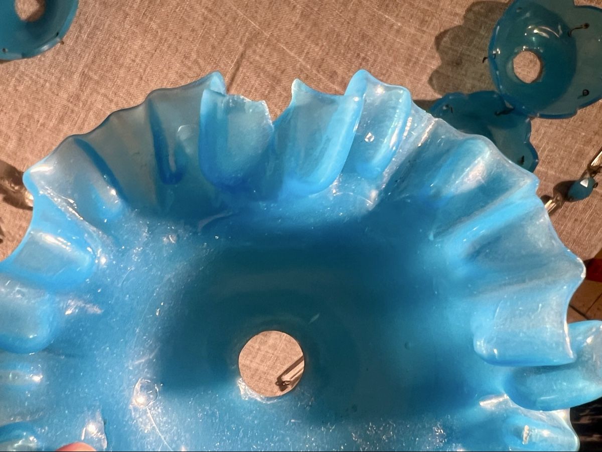 Murano Lampade: Important Lot d'Éléments Bleus – Usato da Genève venduto da ChineuseReveuse 8