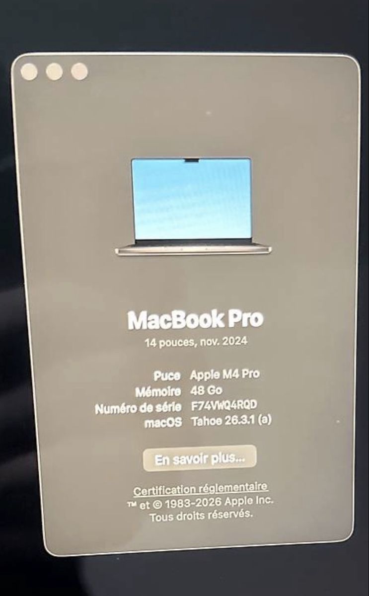 Apple Notebooks: Apple Mac book m4 Pro 48GO RAM 2TO – Neu (gemäss Beschreibung) aus Bevaix von Ky714n 2