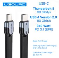 Thunderbolt 5 / USB 4 80 Gbps Kabel / 240W PD3.1 EPR / 30cm