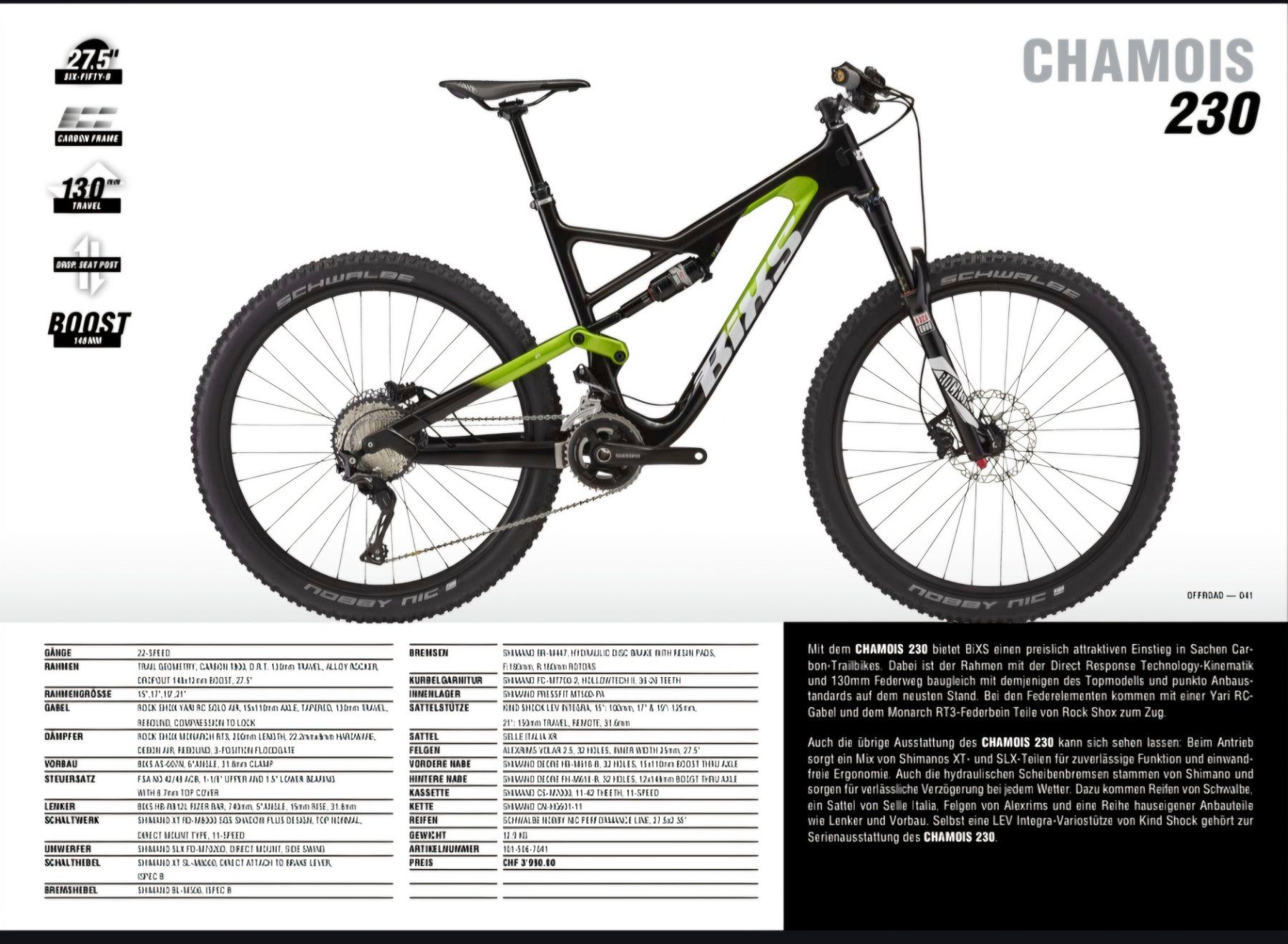 Bixs Velos: Mountainbike Bixs Chamois 230 – Gebraucht aus Bubendorf von man_mjm9 7
