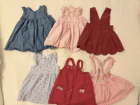 Bundle of 6 Summer Dresses, 12-18 Months, Great Condition