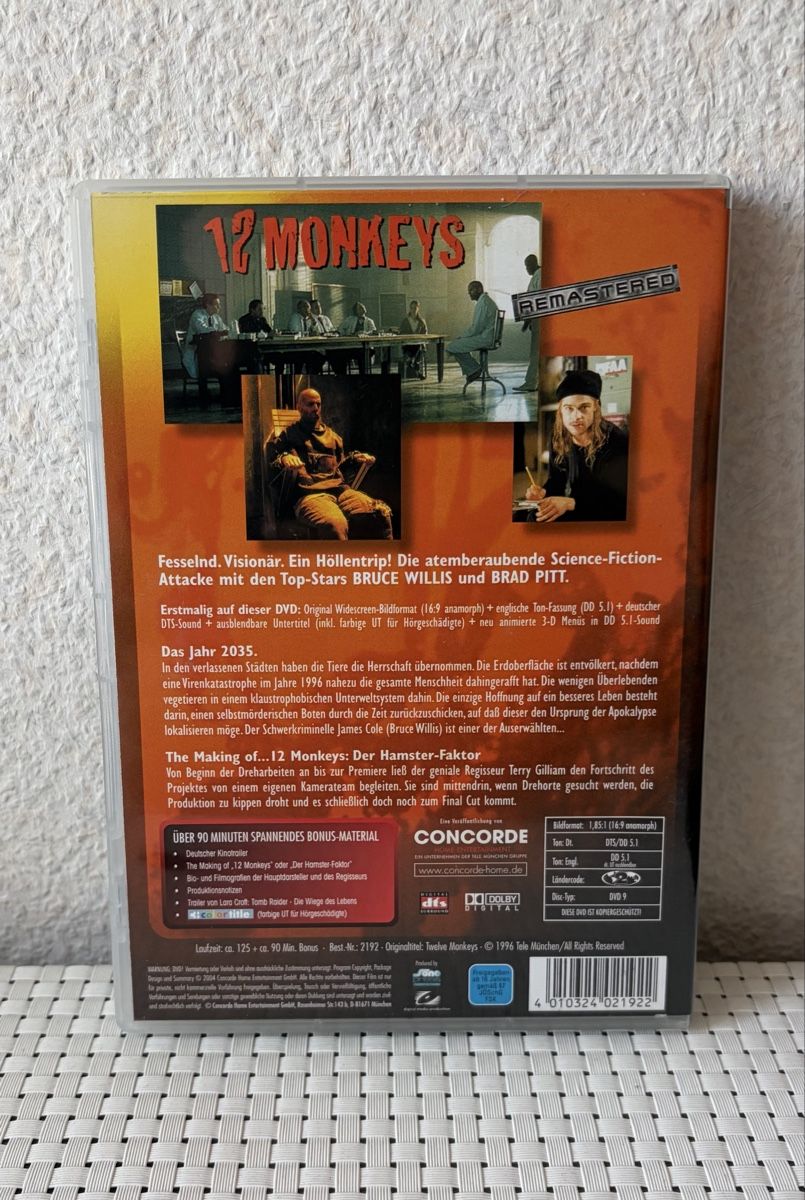 Alle DVDs: 12 Monkeys - Bruce Willis, Brad Pitt  – Gebraucht aus Flawil von NiceT 1