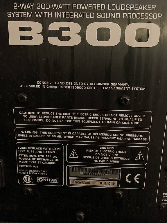Casse acustiche: Aktives 2-Wege Lautsprechersystem Behringer B300 – Usato da Zollikon venduto da Joewei 1