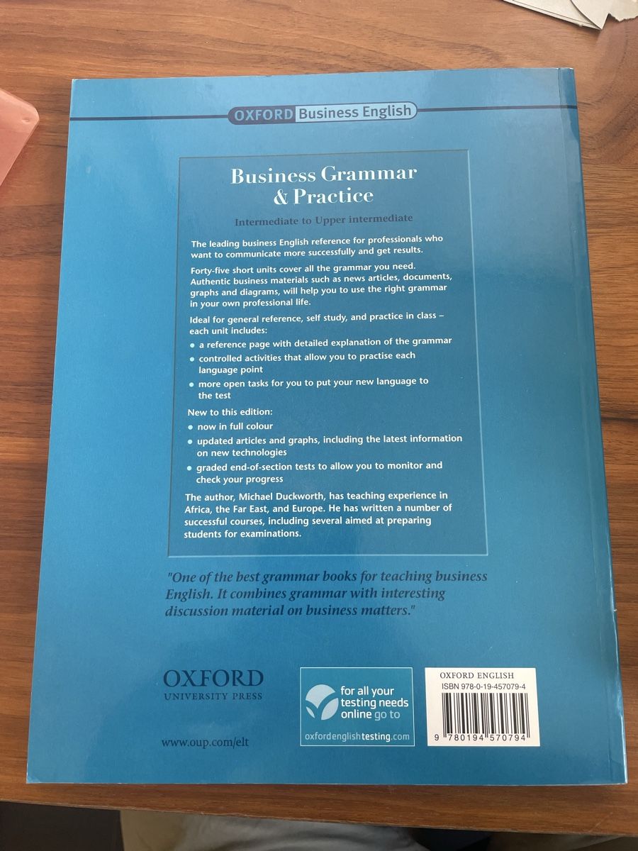 Libri: Business Grammar & Practice, Michael Duckworth, Oxford – Usato da Wetzikon ZH venduto da seko1266 1