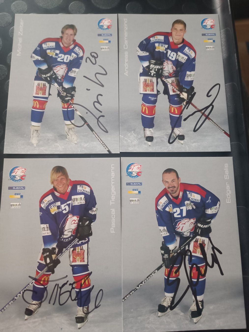 Autografi: ZSC  Set -  4x handsigniert – Usato da Menziken venduto da Artographs