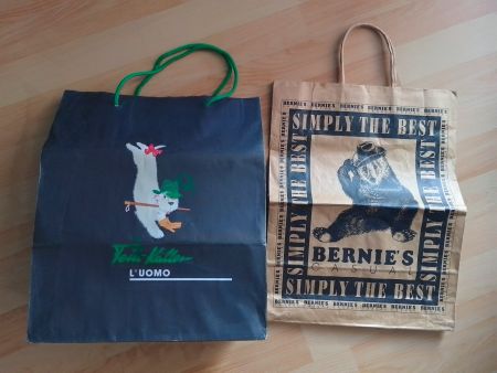 2x Papier - Taschen Fein Kaller & Bernie's Casual🛍️ Vintage
