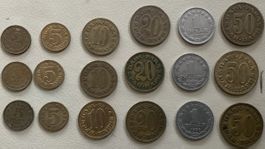 Serie kompletter Jugoslawien Münzen 1965