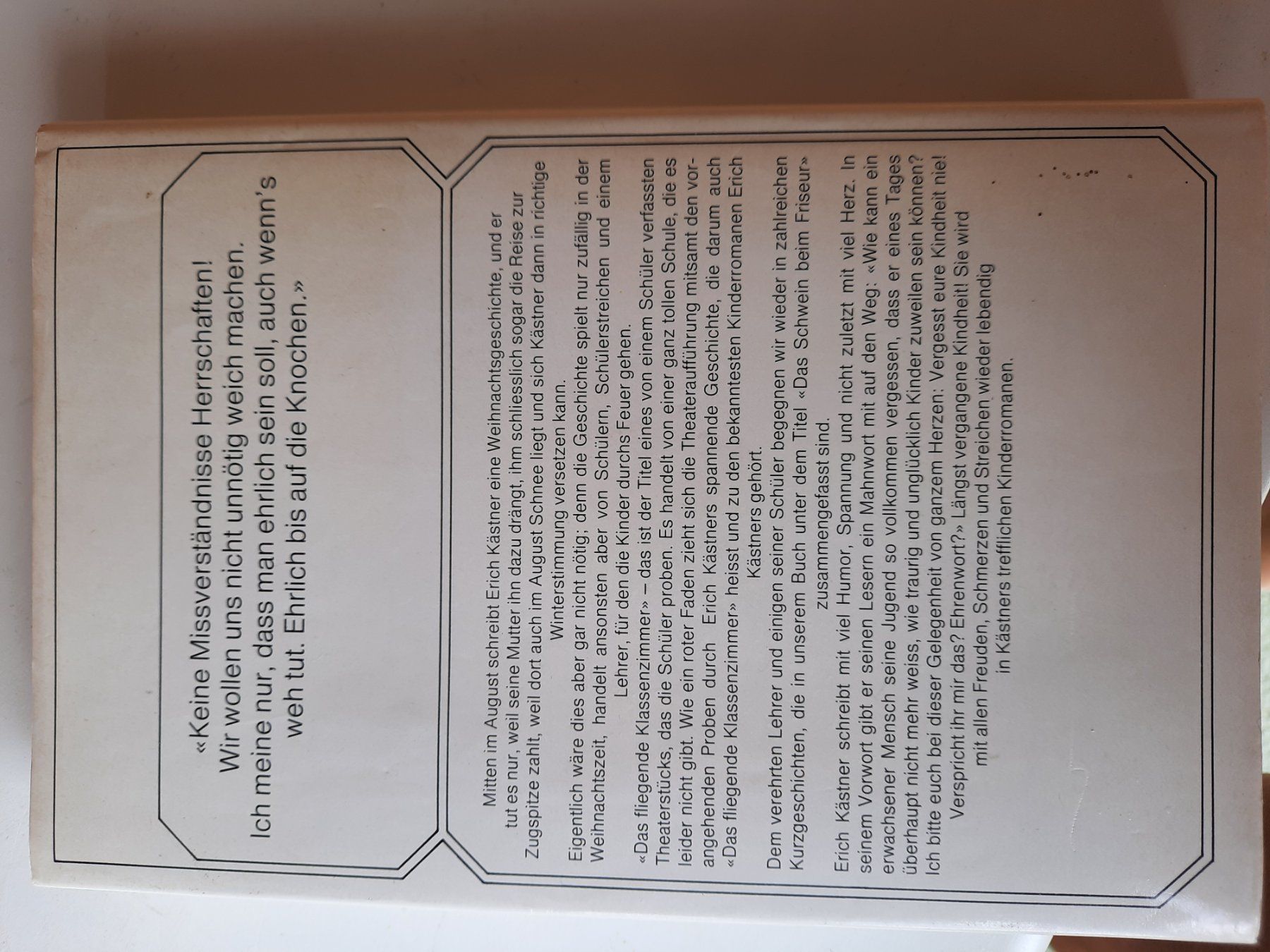 Libri: Jugendroman; Das Fliegende Klassenzimmer – Usato da Niederteufen venduto da Buecherwurm_70 1
