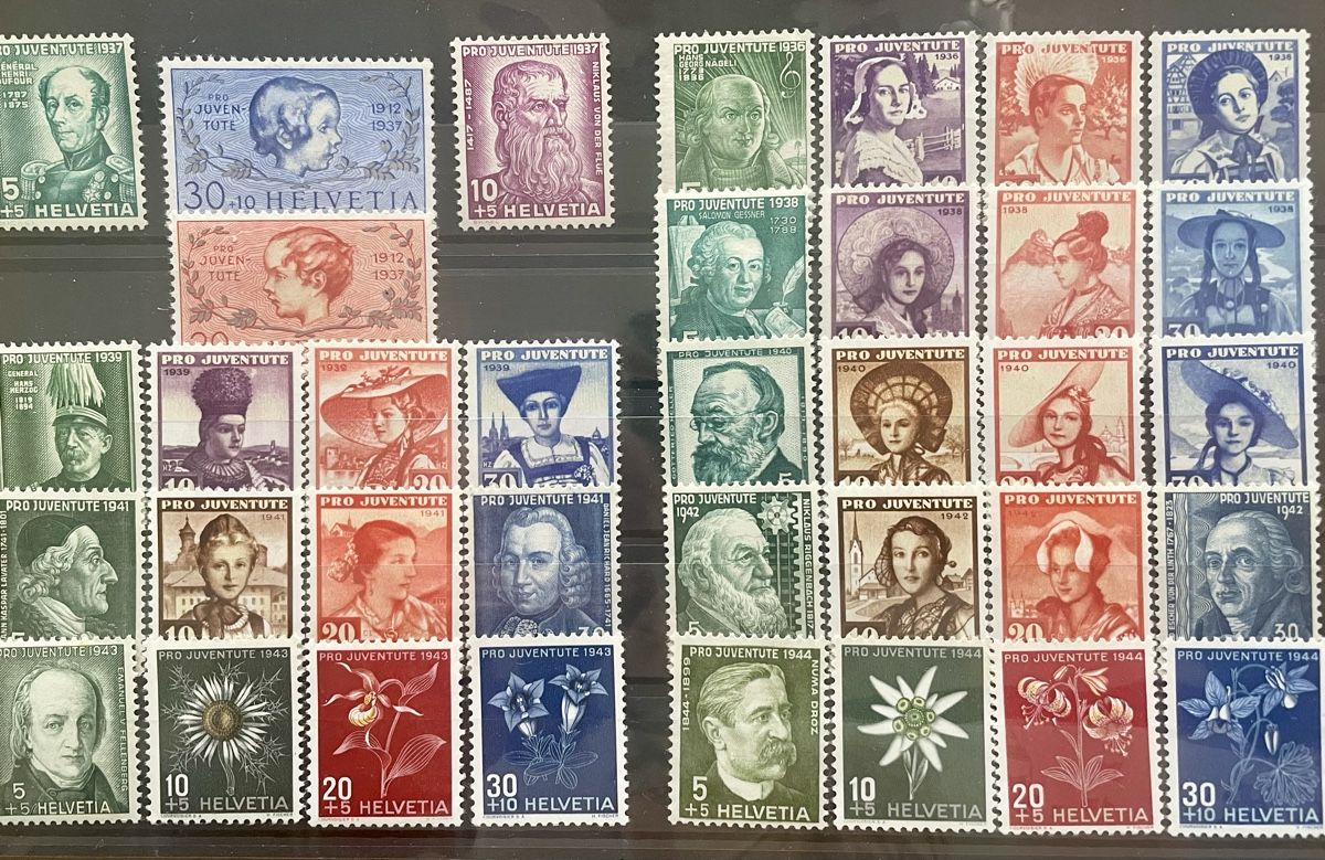 Tutti i francobolli: Schweizer Pro Juventute Sammlung ab 1932 bis 1968 – Nuovo (secondo la descrizione) da Rorschach venduto da Ziltenera