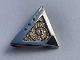 Anhänger Dreieck Schnecke silber-onyx
