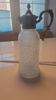 Vintage Kristall Karaffe / Likörkaraffe versilbert 32 cm