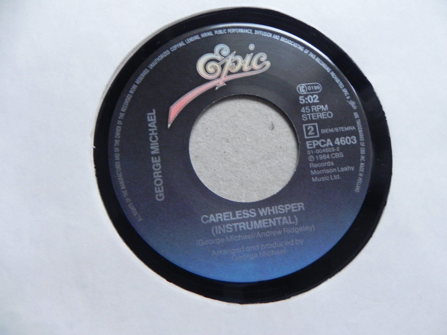Schallplatten: Single 7 " Pop Sänger George Michael 1984 Careless Whisper – Gebraucht aus Siebnen von krimsie 3