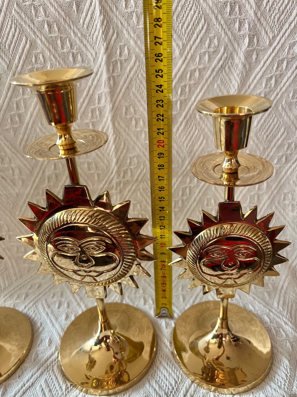 Portacandele: 3 Er Kerzenständer Sonne Messing Dekorativ – Usato da Frenkendorf venduto da Only1 5