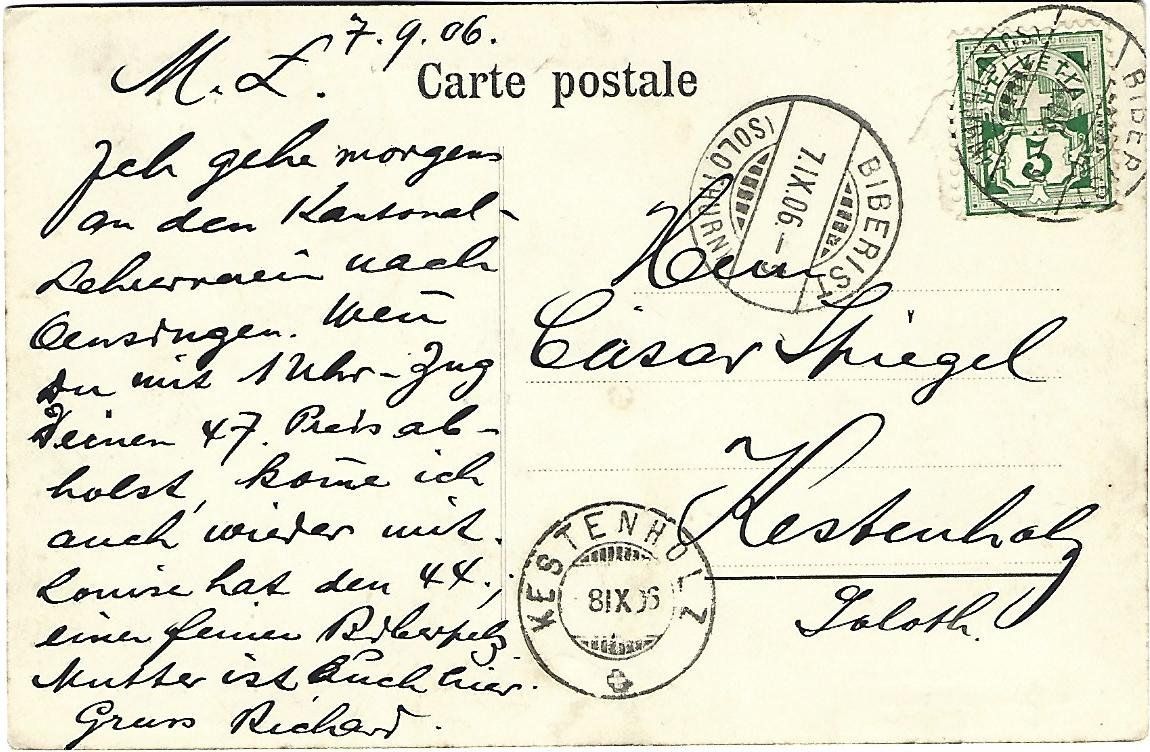 Cartoline postali: Gruss aus Biberist SO 3-Bild – Usato da Wetzikon ZH venduto da Brulu100 1