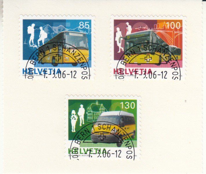 Alle Briefmarken: SBK 1192A - 1194A mit ET Bern – Gebraucht aus Bürglen TG von StampGraf