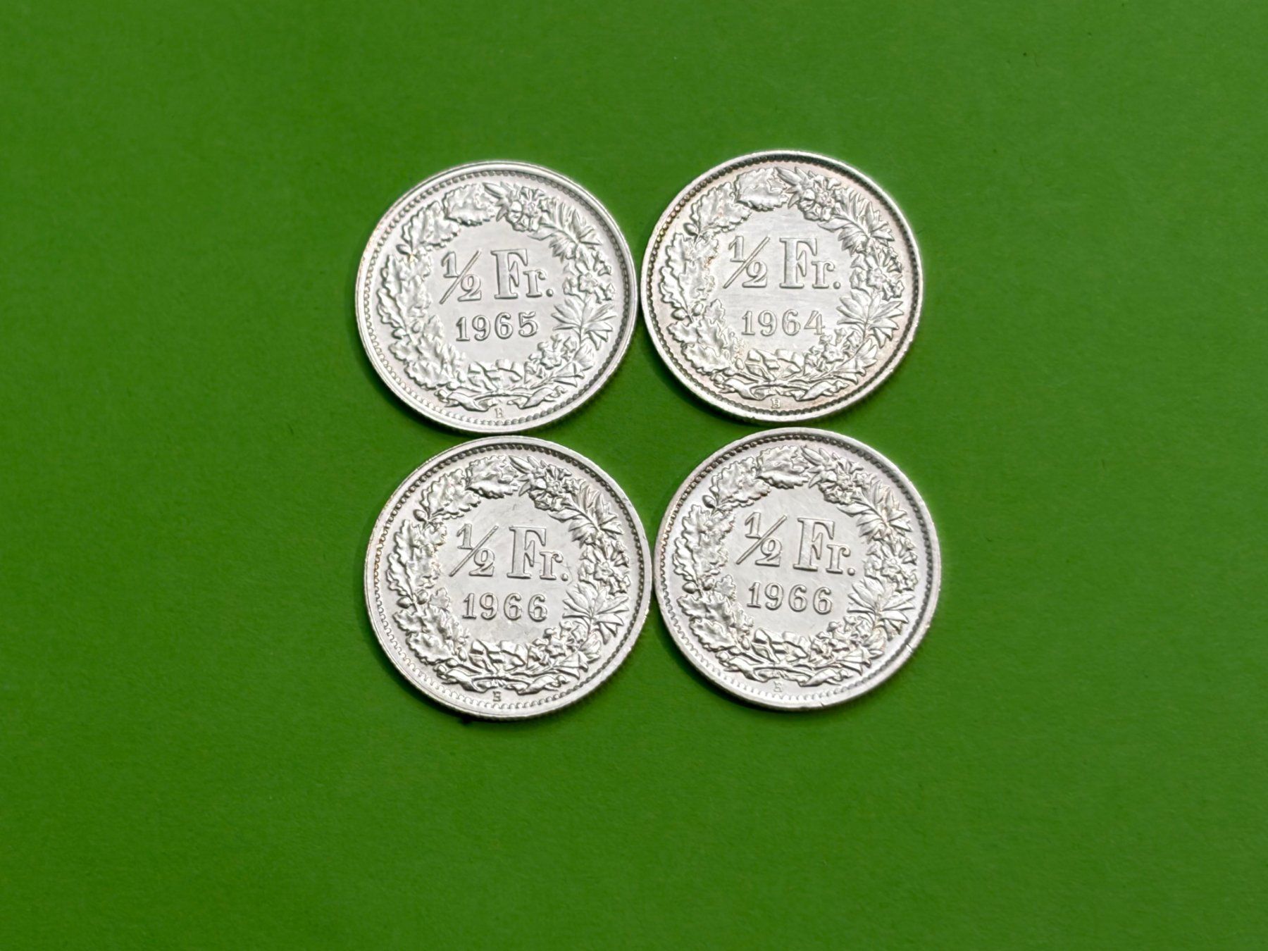 Tutti le monete: 1/2 Fr.1964, 1965, 2x1966 vorzüglich – Usato da Kräiligen venduto da wolle2101