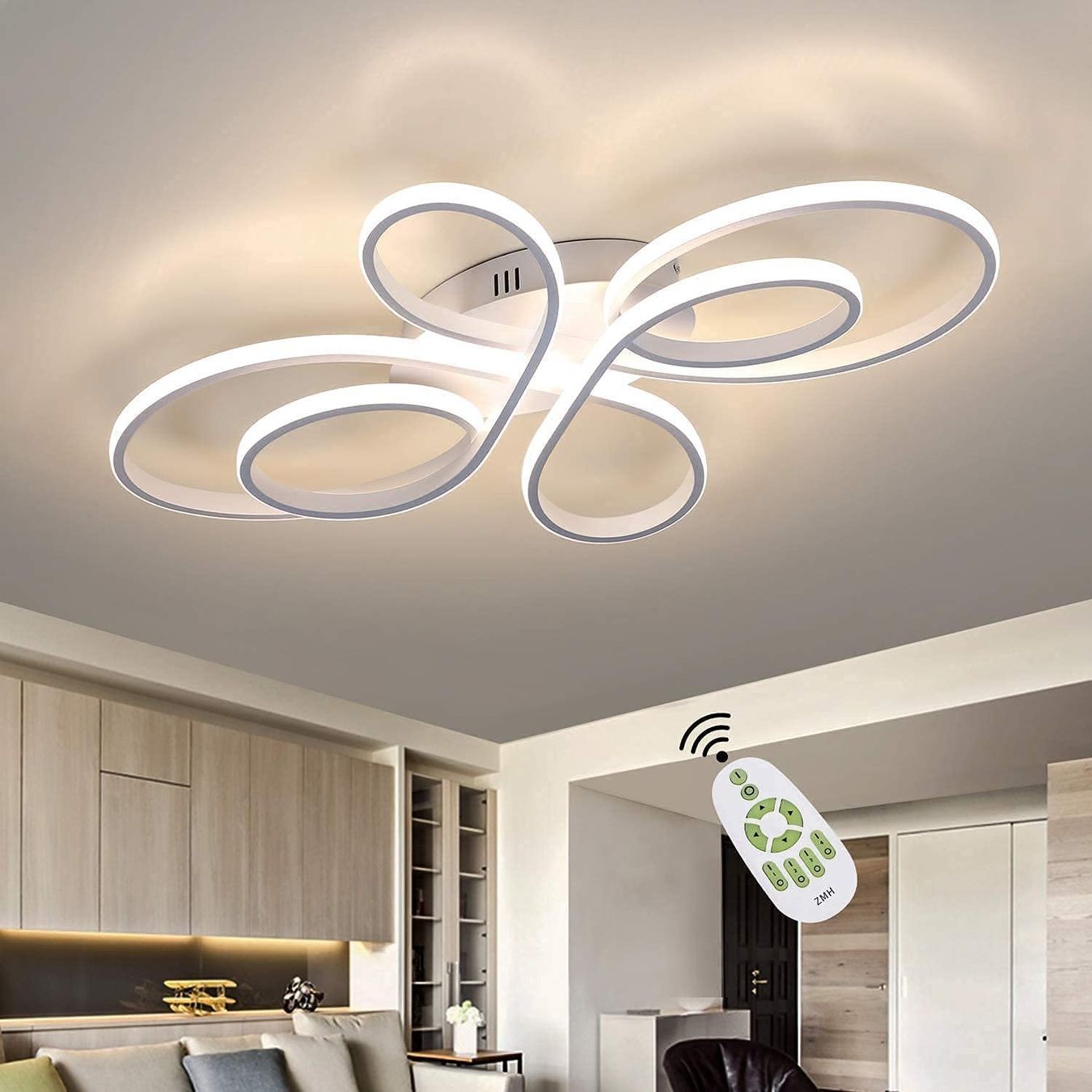 Lampadari & plafoniere: LED Deckenleuchte Deckenlampe Schmetterling 65W dimmbar – Nuovo e nell'imballaggio originale da Basel venduto da EchoPeak