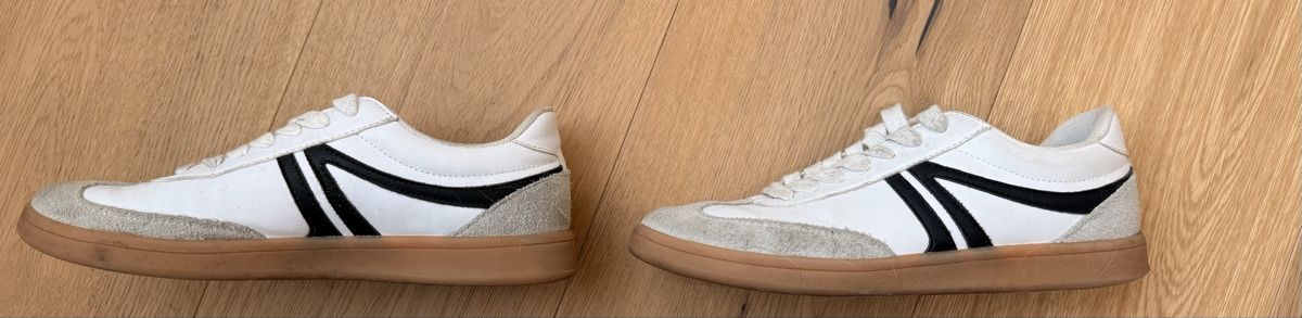 Pull&Bear Scarpe da donna: Pull&Bear Sneaker, weiss/schwarz, Gr. 38 – Usato da Männedorf venduto da Dinaquati