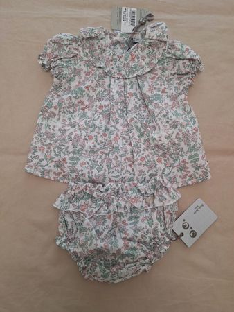 Baby Set Tunika und Hose Blumenmuster neuwertig 9 Monate