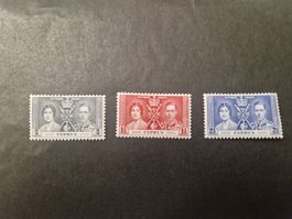 3 Zypern Briefmarken 1937, Top Zustand! Rarität!