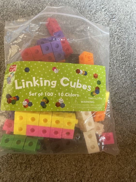 Edxeducation Durchsichtige Verbindungswürfel – 100-teiliges Set, 2 Cm Groß, 10 Farben, Für Mathematik & Konstruktionsspiele