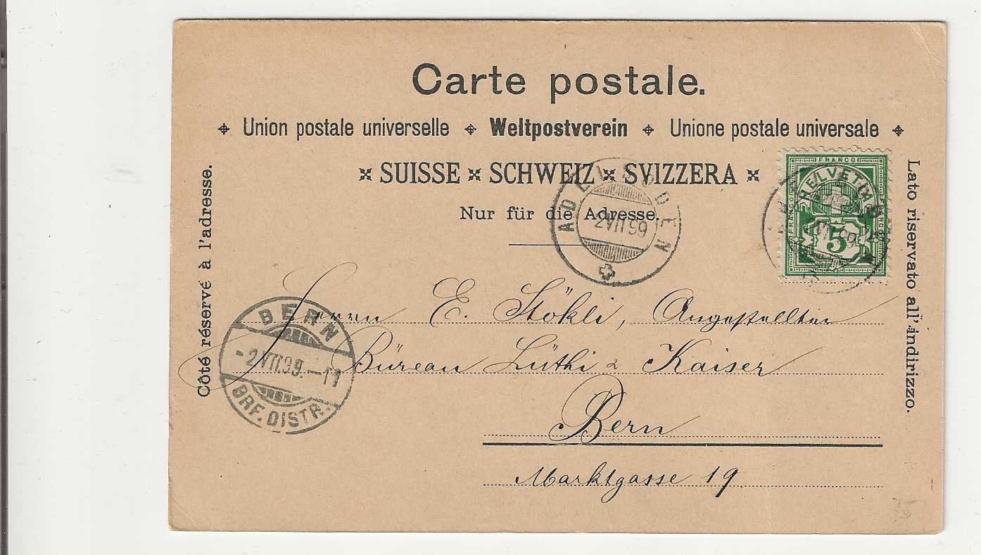 Cartes postales: Adelboden, 1899, Litho – D'occasion à Spiez par Niesen20 1