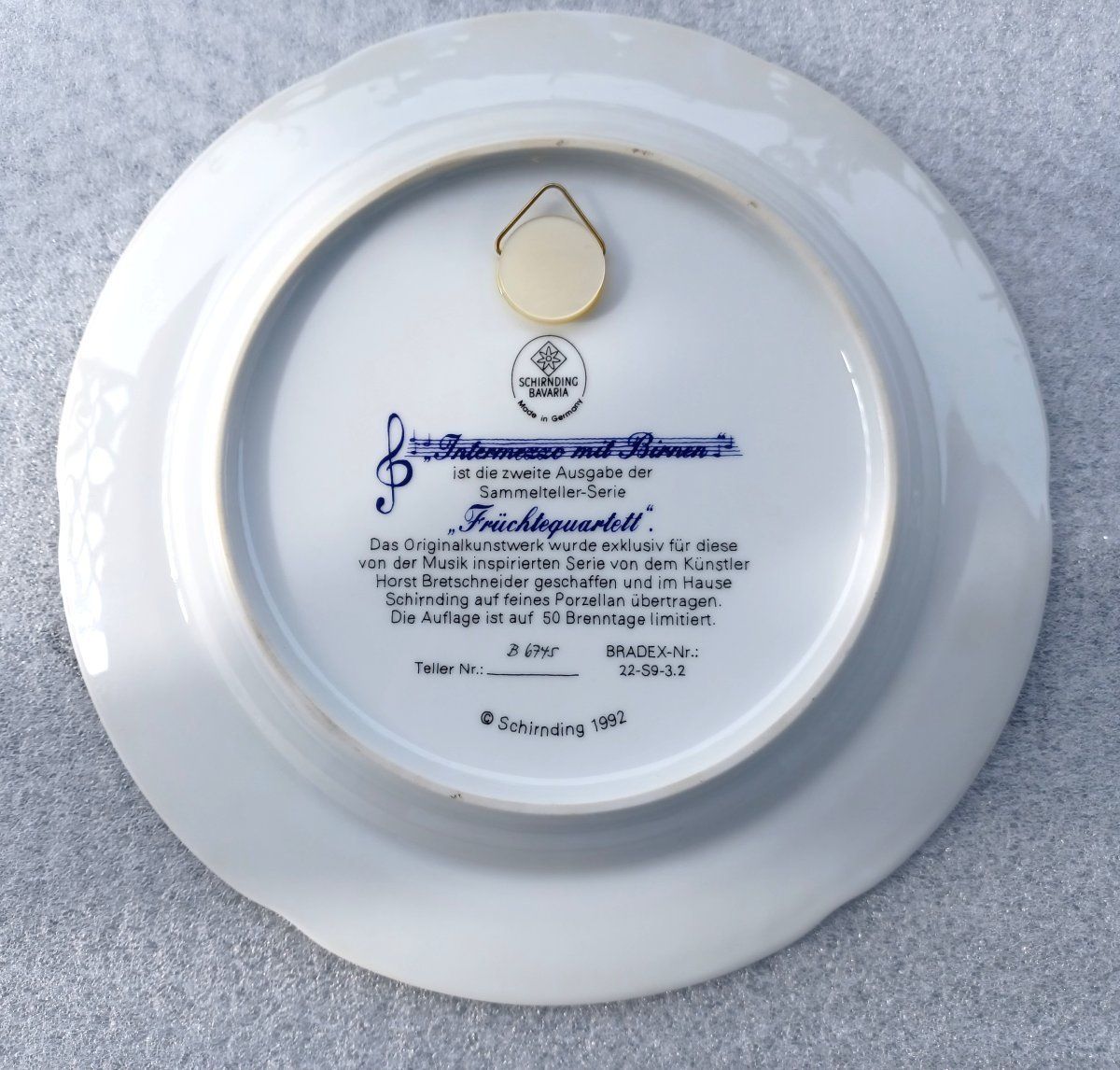 Teller: Schirnding 1992 Bavaria Früchtequartett Intermezzo -E54 – Gebraucht aus Morges von vimajes12 1