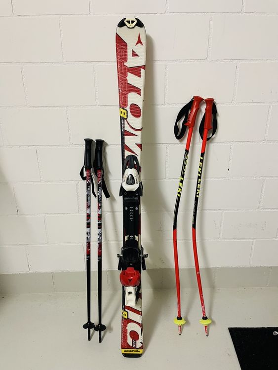 Atomic Race 8 Skis 120 cm with Bindings & Two Pairs of Poles (Gebraucht ...