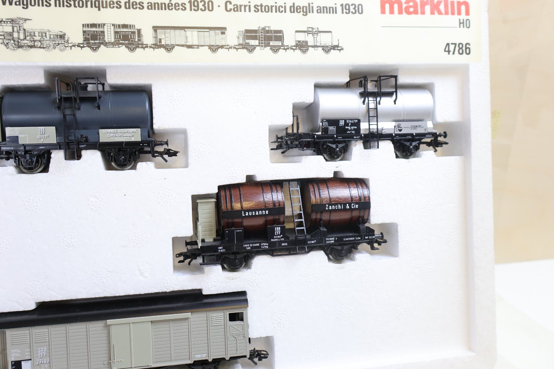 Märklin Modellini di ferrovie: Märklin SBB Krokodil Güterwagen Set - 4786 – Usato da Winterthur venduto da Monstera 3