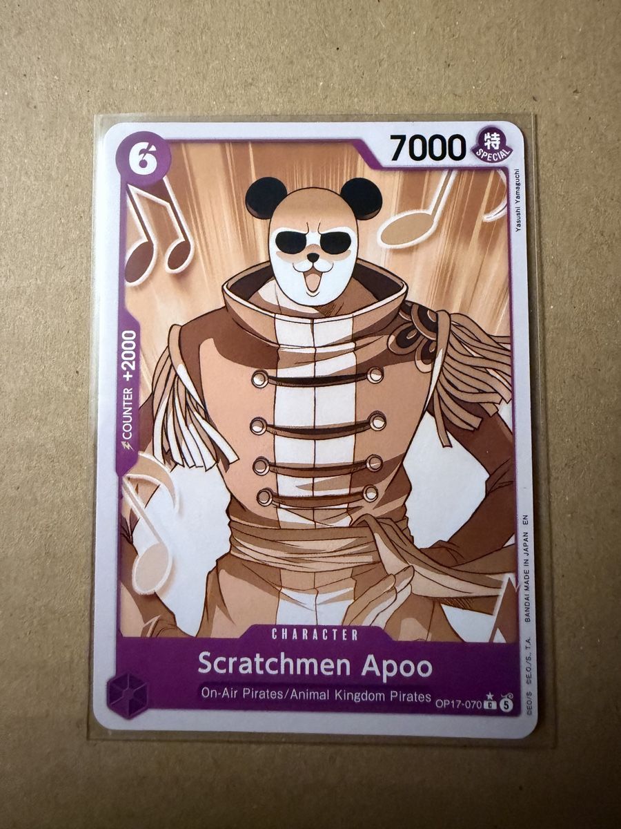 Bandai Sammelbilder & Trading cards: One Piece Scratchmen Apoo (Panda) OP17-070 – Gebraucht aus Schöftland von 160grams