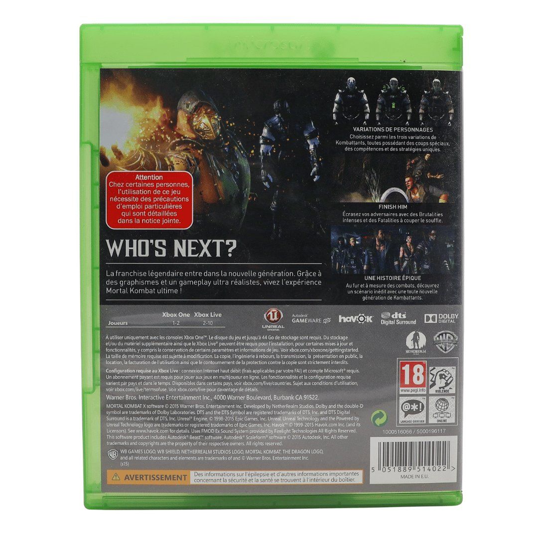Spiele: Mortal Kombat X - XBOX ONE – Gebraucht aus Paudex von dindeboy 1