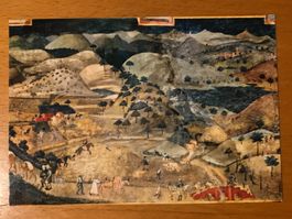 Postkarte Ambrogio Lorenzetti Landschaft