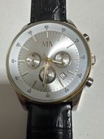 Montre MA Chronographe Argent Cadran Argent Cuir Noir 96265/