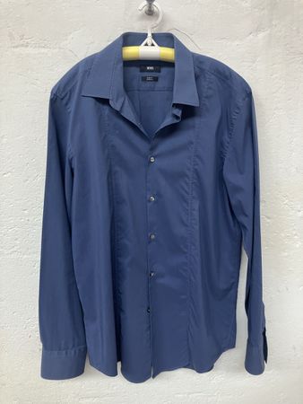 Blaues langarm Hemd von Hugo Boss