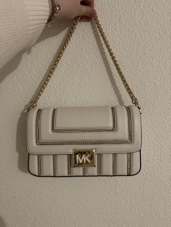 Michael Kors Tasche, weiss, Goldkette, nie getragen.
