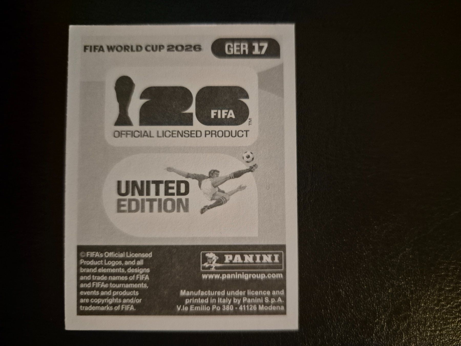 Panini Sammelbilder & Trading cards: Panini WM 26 GER 17 – Neu (gemäss Beschreibung) aus Rorschacherberg von AJ3108 1