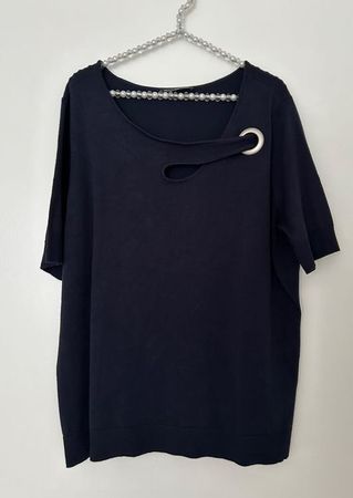 Betty Barclay Kurzarmpullover,  Gr.42/44, dunkelblau