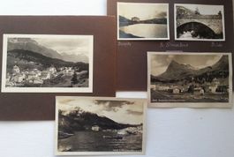 5 Fotos und 5 Ansichtskarten: San Bernardino GR, 1922