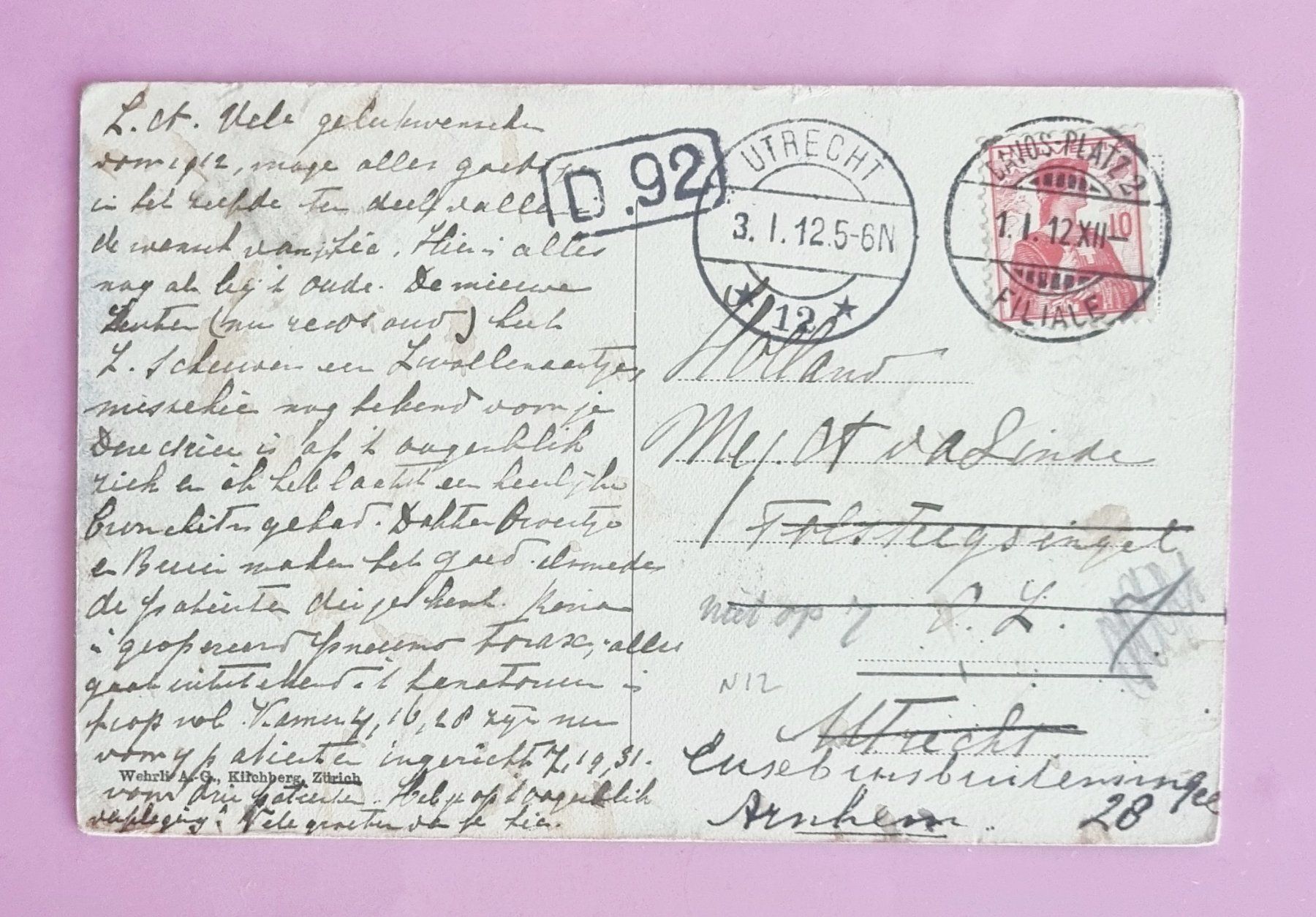 Cartes postales: Davps - Neue Bobsleighbahn - 1912 – D'occasion à Rothrist par RROENK 1